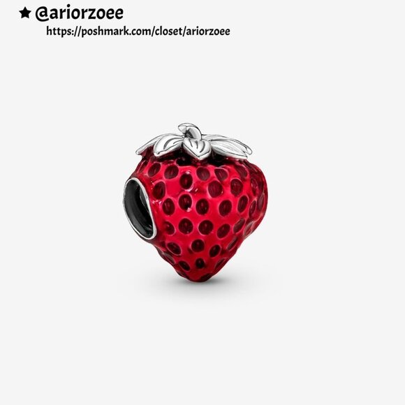 Pandora Seeded Strawberry Fruit Charm|Pendant - Picture 1 of 2